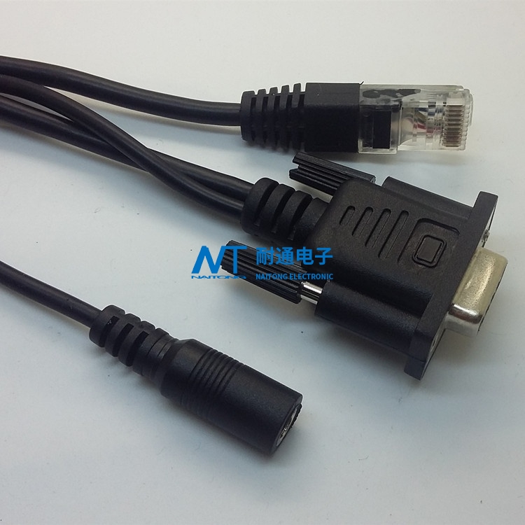 DB串口线 对RJ50 10P10C 网线 DC电源线 安防线 网络线